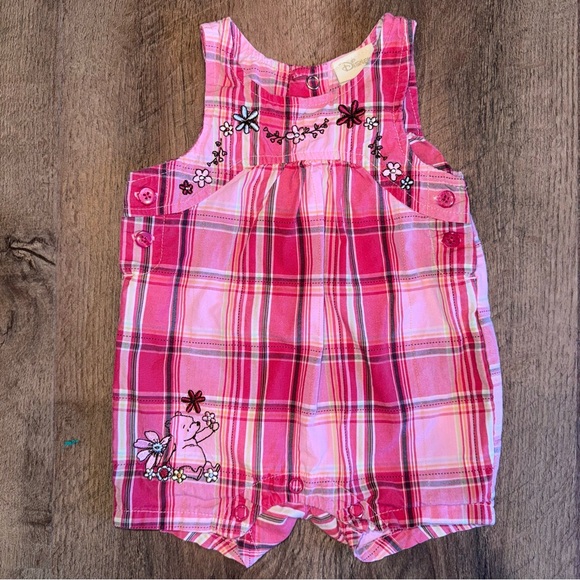 Disney Plaid Shortalls / Onesie - Picture 1 of 7